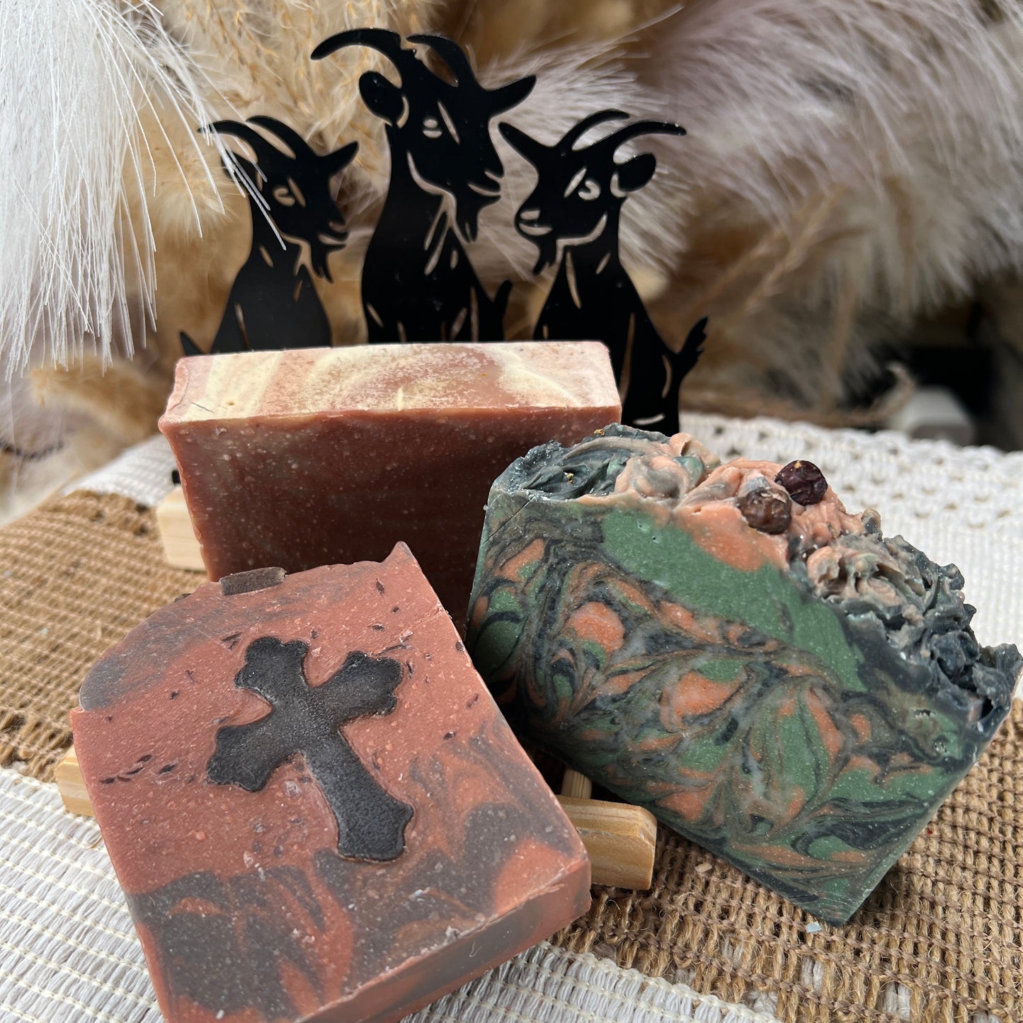Leather and Grace -Leather and Turmeric scented Goat Milk + Tallow Soap