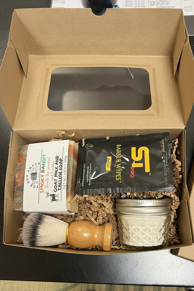 Shaving Kit with goat milk and tallow soap