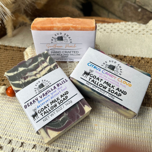 Southern Peach— Goat Milk + Tallow Soap