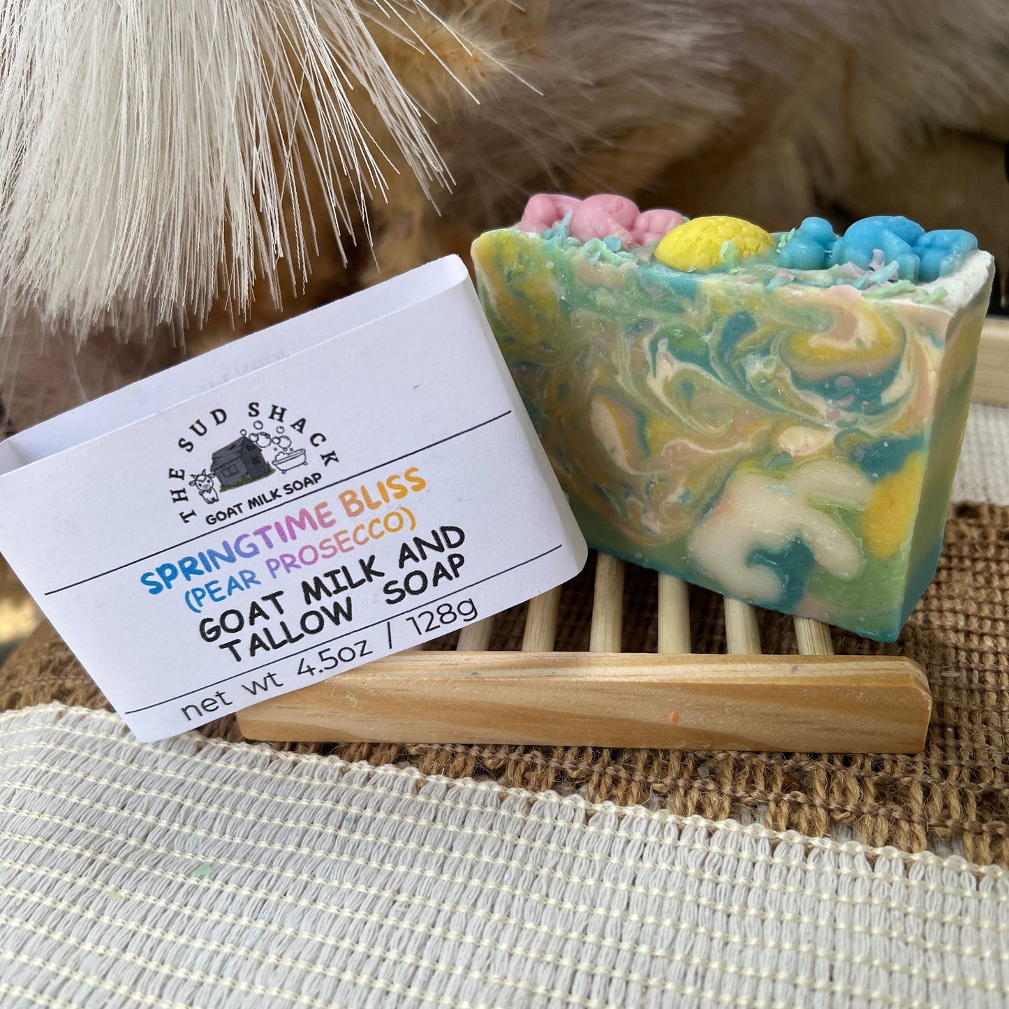 Springtime Bliss-Pear Prosecco Goat Milk and Tallow Soap