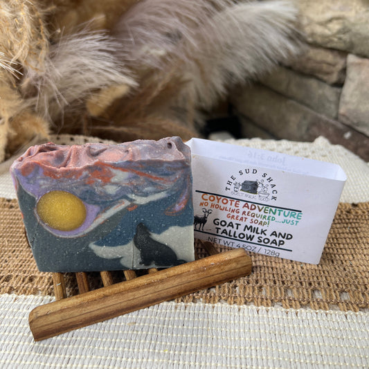 Coyote Adventure -Black Cherry Bomb  Goat Milk + Tallow Soap