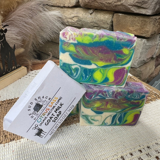 Citrus Sass -Agave, Nectar, & Lime Goat Milk Soap