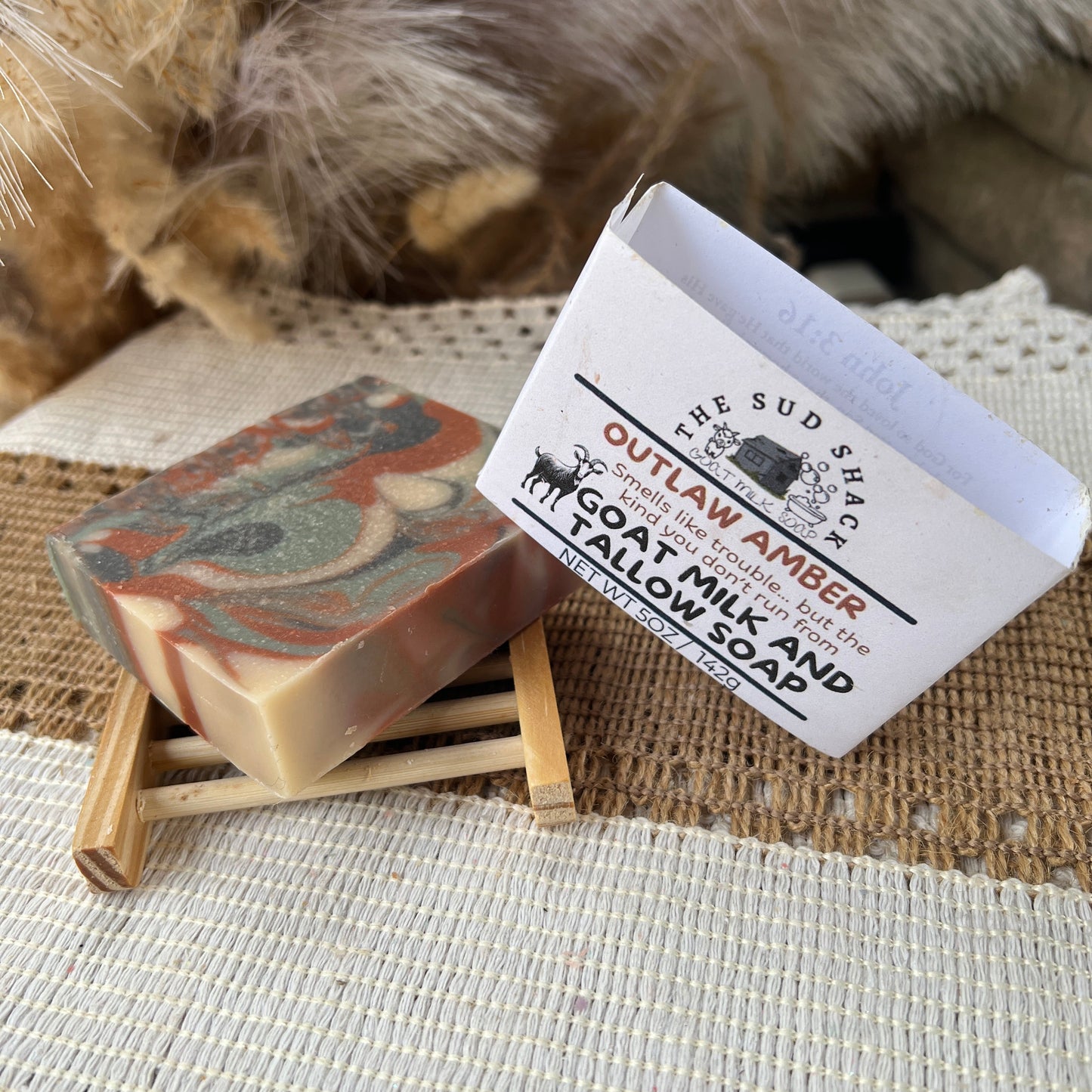 Smoky Bandit- Tobacco and Bay leaf Goat Milk + Tallow Soap