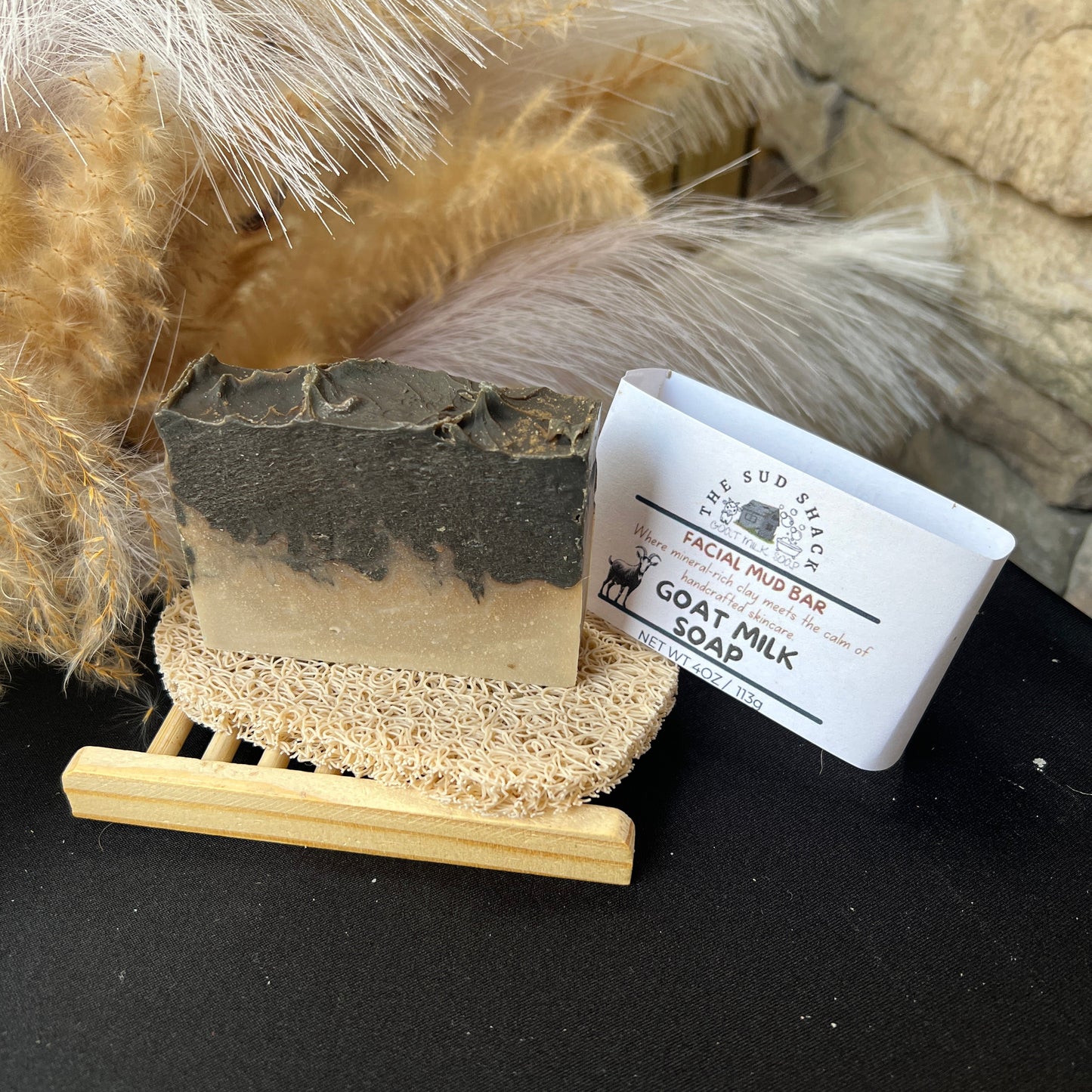 Facial Mud Bar Earth and Mineral (SCENTED): Butterscotch and Bourbon Goat Milk Facial Bar