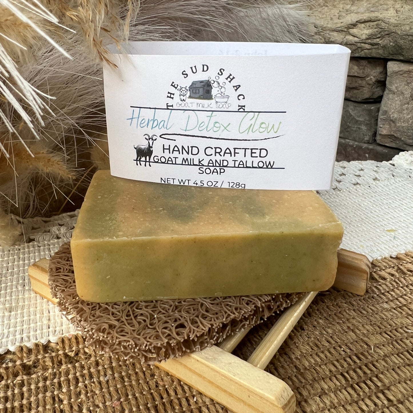 Herbal Detox Glow- Lemongrass and Cedarwood essential oil Goat Milk + Tallow Soap