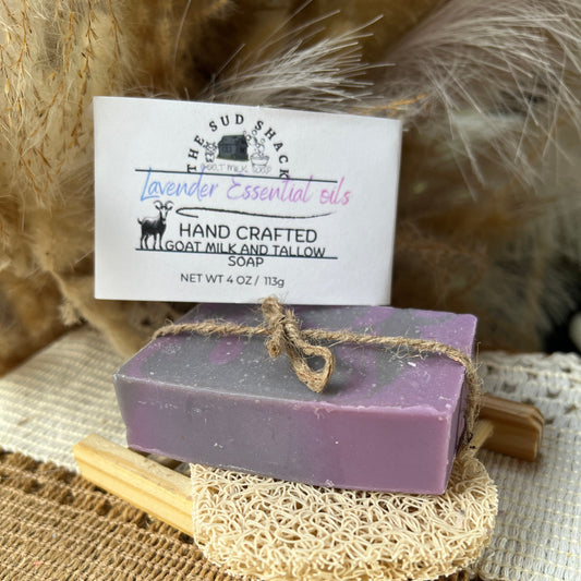 Lavender Calm Bar- Lavender essential oil Goat Milk + Tallow Soap