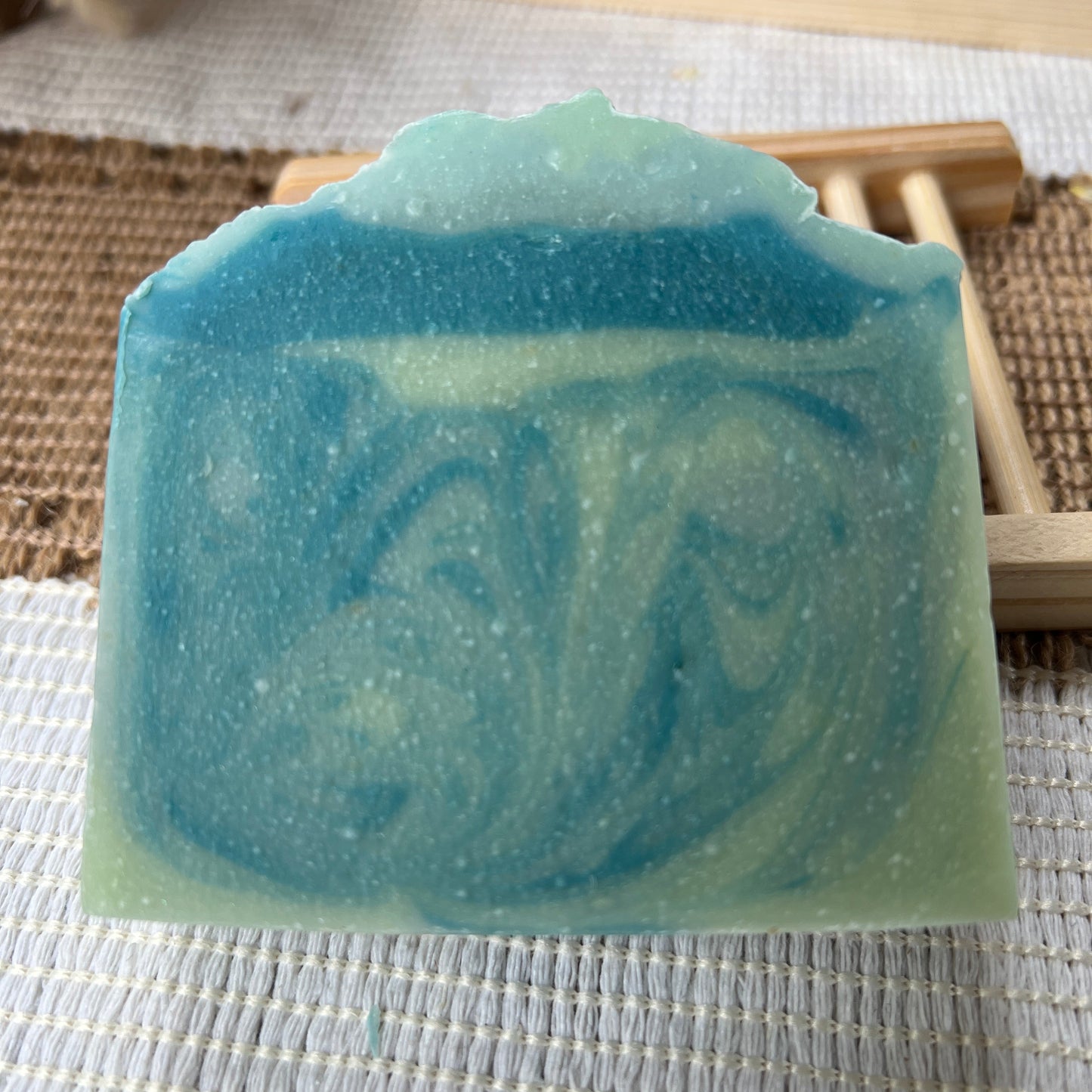 Mint & Eucalyptus Frost Bar- Mint & Eucalyptus scented Goat Milk and Tallow Soap