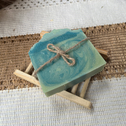 Mint & Eucalyptus Frost Bar- Mint & Eucalyptus scented Goat Milk and Tallow Soap
