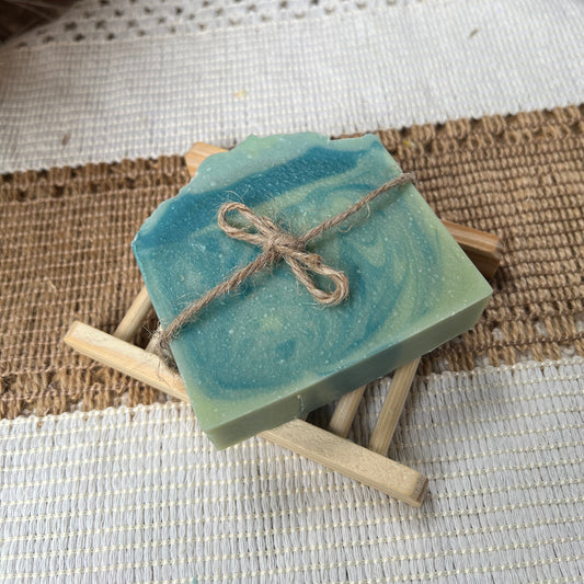 Mint & Eucalyptus Frost Bar- Mint & Eucalyptus scented Goat Milk and Tallow Soap